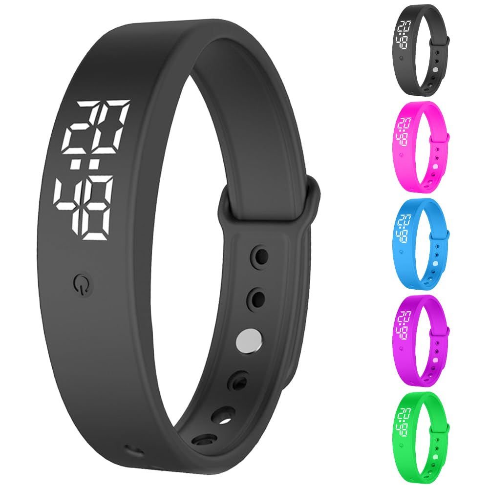TabTime Trillend alarmhorloge (handleiding in het Frans) – tot 10 persoonlijke alarmen of pilherinneringen per dag, roze, groot, minimalistisch, Roze, Grande, Minimalistisch