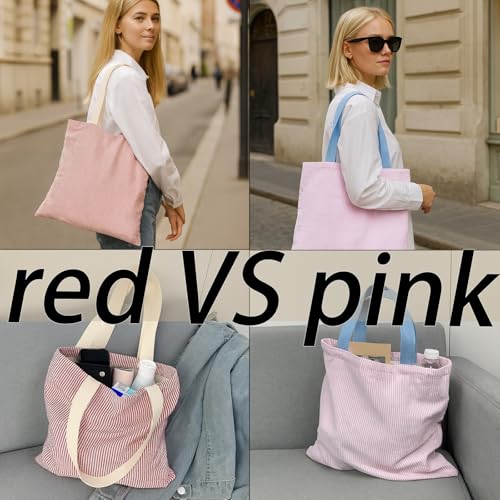 Bolso tote suave para mujer CHUNFO con estampado urbano de rayas en tres colores y cierre magnético, ideal para trabajo, viaje, playa y uso diario miniatura 5