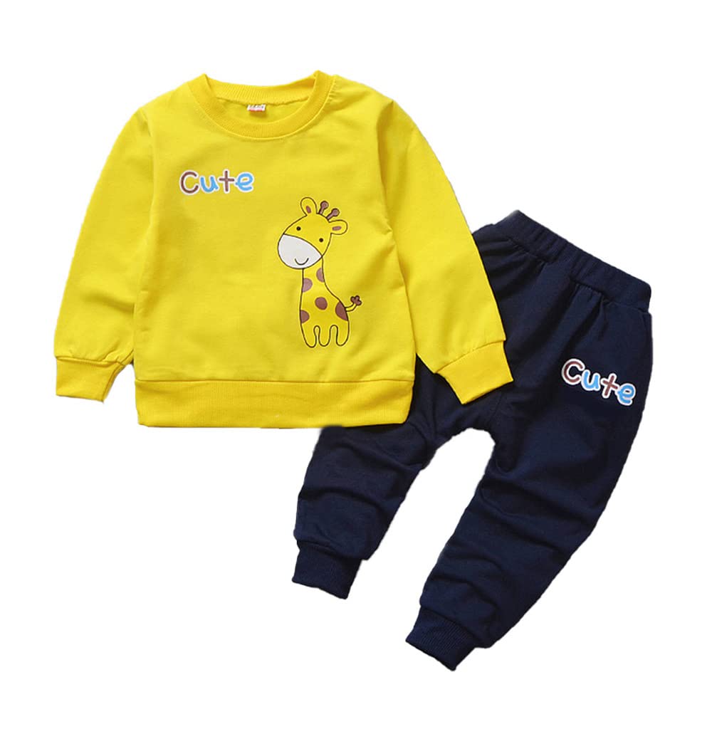 Bold N ElegantUnisex-Babies Cotton Printed Cartoon Print Full Sleeve T-Shirt & Pajama Pj Jogger Clothing Set