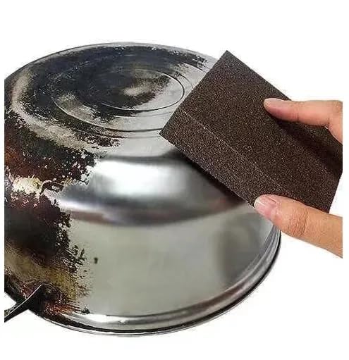 VIVITO Nano Carborundum Sponge Brush | Heavy-Duty Rust Remover & Kitchen Cleaner | No-Detergent Deep Cleaner | 3.9" x 2.7" x 1" | Descaling, Degreasing, Deep Cleaning for Pots, Pans | (Pack of 2) 2