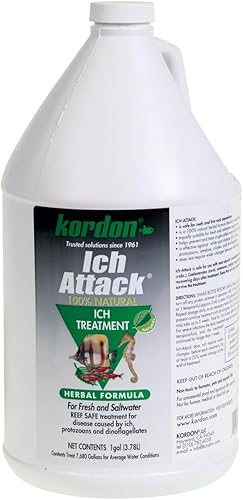 KORDON Inhibidor de la enfermedad de Ich-Attack: golosinas para enfermedades de peces externas y enfermedades de peces, tratamiento herbario 100%