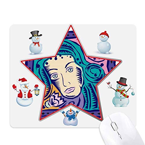 Tapis de souris constellation vierge gravure mexicaine au design artistique raffiné