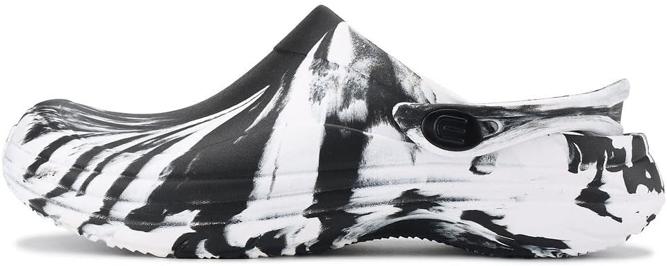 Easy Spirit Men's EZSLING Clog, Black Marble, 10