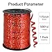 BEISHIDA 500 Yards Red Ribbon Crimped Curling, Balloon String Shiny Metallic Roll for Gift Wrapping Ribbon for Birthday Party Festival Art Craft Decor Florist Flowers Decoration