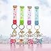 WIMETI Kawaii Keychain Bear Liquid Floating Quicksand Cute Keychains Bag Charm Wristlet Bracelet Key Ring for Women Girl (Pink)