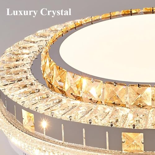 Lámpara de techo de cristal para sala de estar con luz LED ajustable 5