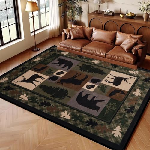 Tapete decorativo rustico estilo cabana 3'x5' miniatura 1