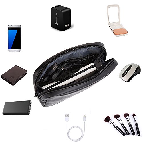 ProCase Zubehör Tasche Organizer Power Bank Hülle, Electronics Zubehör Travel Gear Organisieren Hülle, Kabel Management Festplatte Tasche – Schwarz