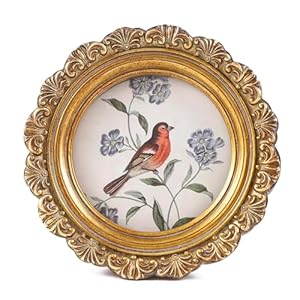 Round Picture Frames 3×3 Antique Picture Frames Small Vintage Picture Frames Mini Pictures Frames Bird Picture Frames Bronze Gallery Wall Decor