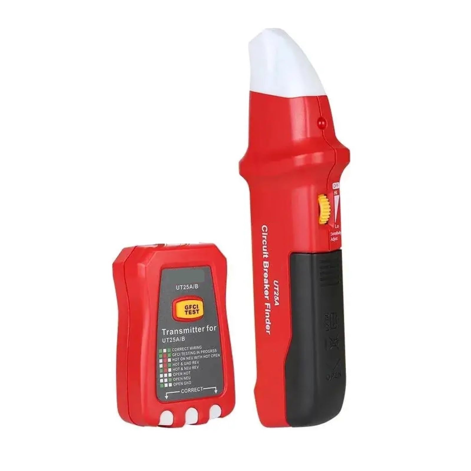 Detector De Disyuntores, Indicador LED, Comprobador Enchufes Con Zumbador Sensibilidad Ajustable, Receptor Analógico Diagnósticos Rápidos Precisos