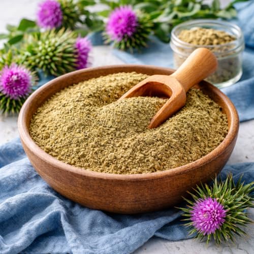 IDDA Herbal Mariendistelsamen Pulver 500g, Mariendistel Samen gemahlen, Mariendistel Pulver