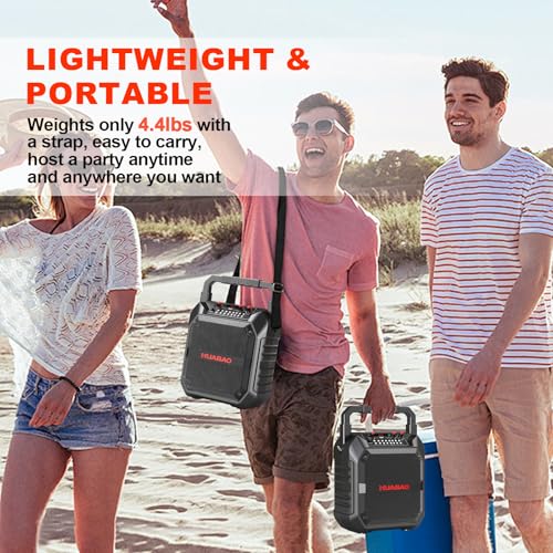 Image of Karaoke Machine, Portable Bluetooth Speaker with Wireless Microphone for Adults & Kids, PA System with Remote Control Supports TF Card /USB /FM /AUX for Home Party, Indoor and Outdoor