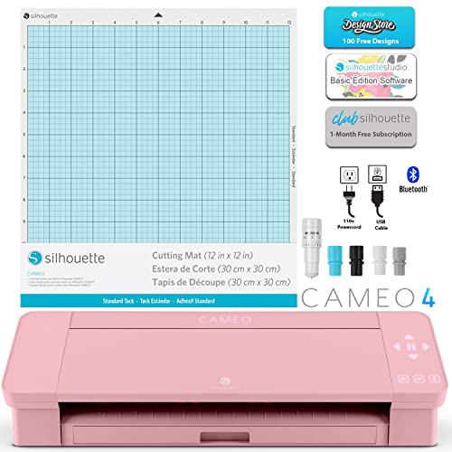 Silhouette Cameo 4 Extras Bundle With 2 Autoblades, Pink Tool Kit, 2 Cutting Mats, Pixscan Mat. Also Includes Craftercuts Start Up Guide And Bonus Designs #TOP1