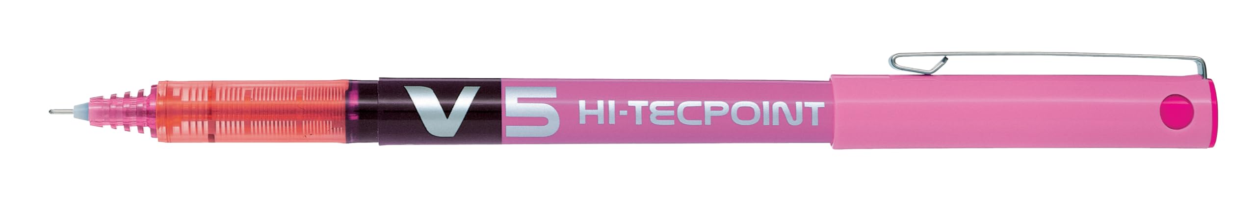 Pilot V5 0.5mm hi-tecpoint liquid pink colour ink rollerball pen - x 1 single pen