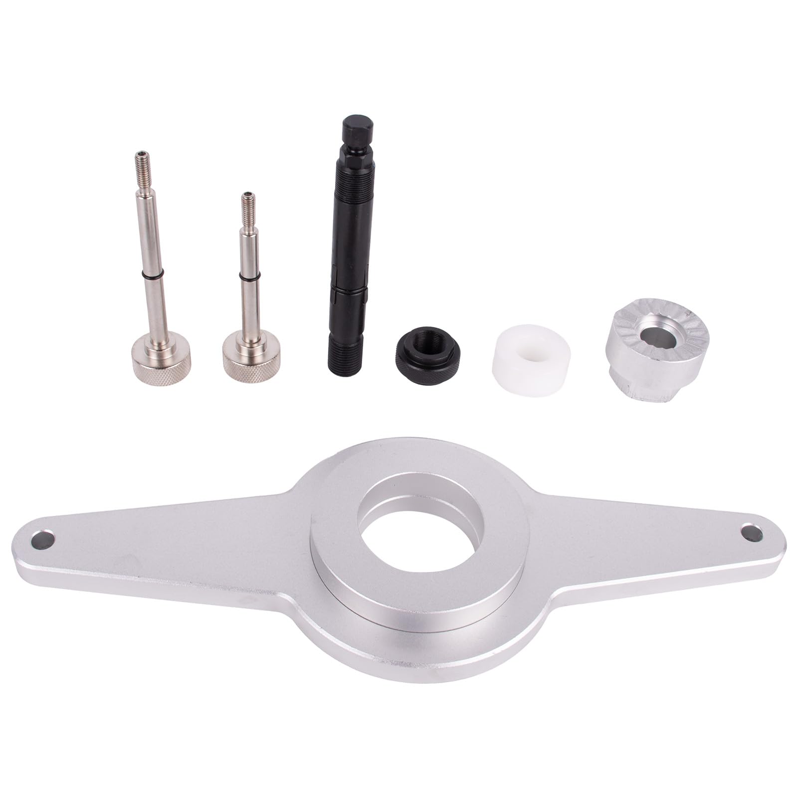 Juego de herramientas de sujeción, amortiguador de vibraciones, poleas de cigüeñal, herramienta de extracción de poleas, apto para 4 cilindros de 1,8 l, 2,0 L, TFSI, parte del motor #