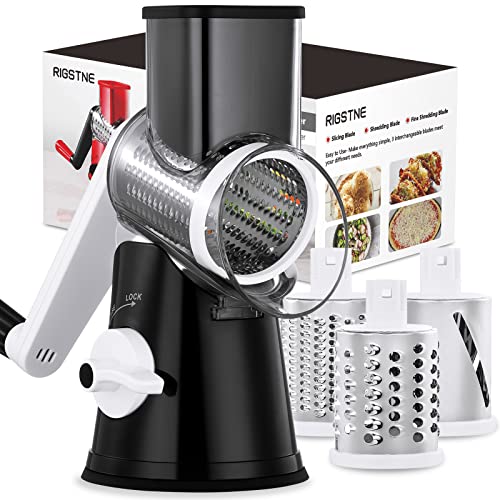 RIGSTNE 3-in-1 Rotary Cheese Grater
