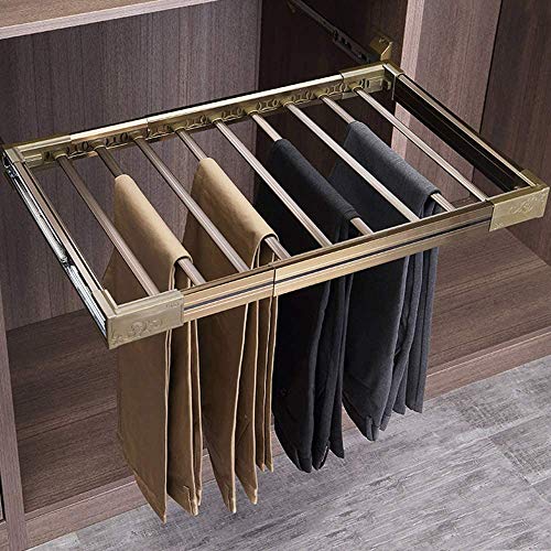 Barre de cintre extensible et rétractable pour un rangement de dressing fluide