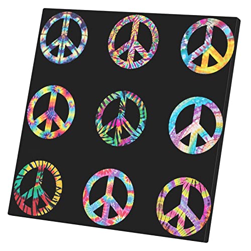 Tableau imprimé couleurs multiples style rétro pop format 61x60 cm