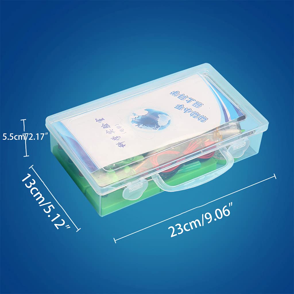 Kit de iniciación de aprendizaje de circuito eléctrico de física, laboratorio de ciencias, kit de educación para experimentos básicos de electricidad, magnetismo, guía de estudio de ciencias, escuela