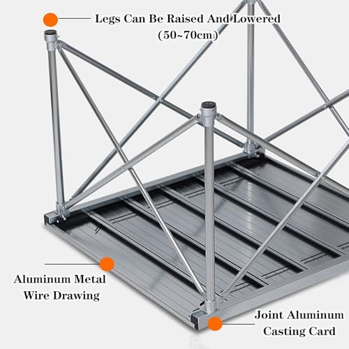 Table de camping pliable en aluminium réglable pour stabiliser vos repas - 7