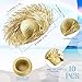 Hercicy 10 Pcs Adult Hawaiian Luau Straw Hats Pava Hat Puerto Rico Beachcomber Hats for Party Costumes Accessories Decor(Khaki)