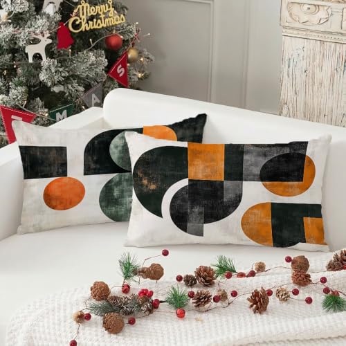 Housse de coussin imperméable 50x80cm extérieur lin