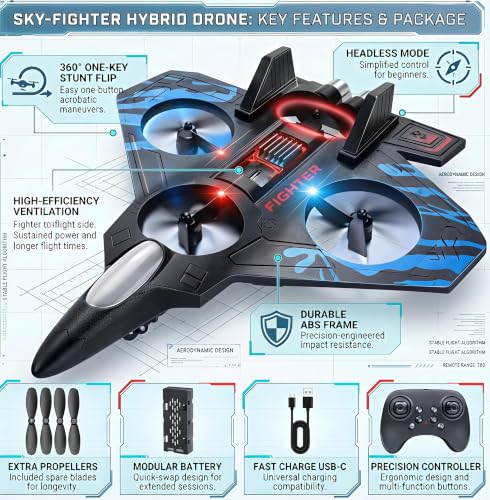 Image of Star Fighter 1 Remote Control for Kids, RC Glider Plane with Light EPP Foam Material Aeroplane Fighter Jet for Kids Adults 360 Flip, Stunt Roll Stable Flying Drones Toy Easy to use Safe for Boys Girls Beginners Indoor Outdoor.