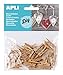 APLI - Bolsa mini pinzas madera 25 x 3 mm, 45 uds