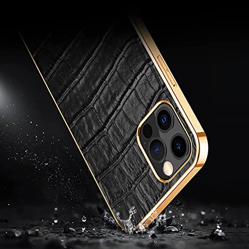 Étui en cuir véritable crocodile pour iPhone 13 Pro luxe - 2