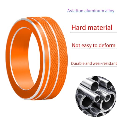 Image of for Toyota RAV4 /RAV4 Hybrid 2023 2024 2025 air Conditioning knob Cover, Start Button Cover Decorative Ring, Volume, Aluminum Alloy Decoration (RAV4, Orange)