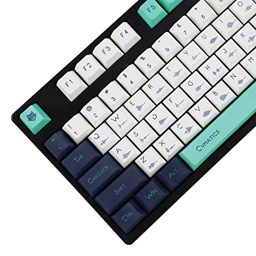 Image of 144 Sound Wave Keycaps Dye-Sub Thick PBT Cherry Profile Key caps for TKL 61 64 68 75 87 96 104 108 GMMK MX Mechanical Keyboard