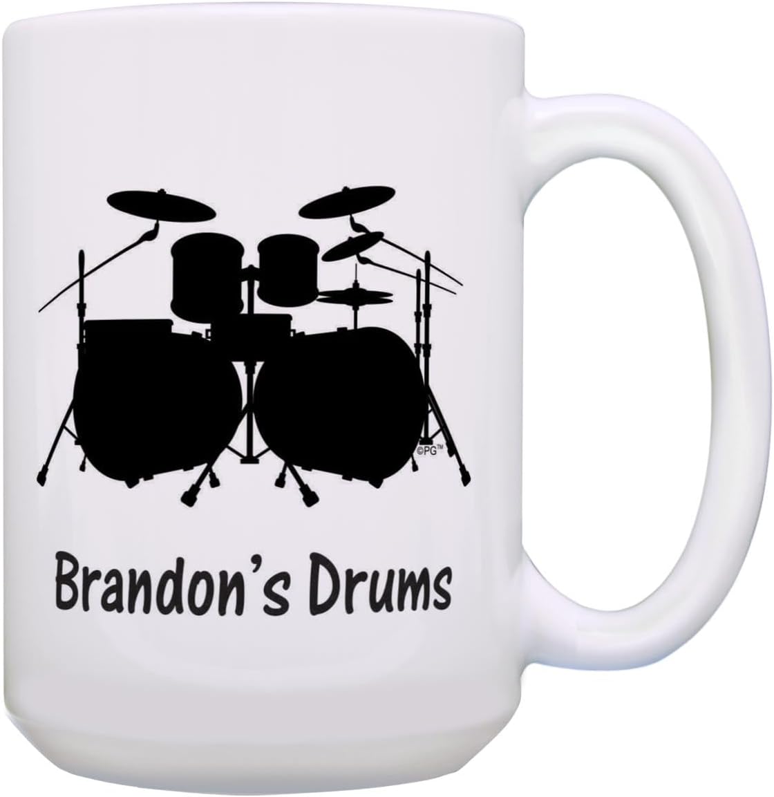 Cool Drummer Gifts Personalized Name Cup Band Coffee Cup Custom Gift 15oz Ceramic Coffee Mug with Handle