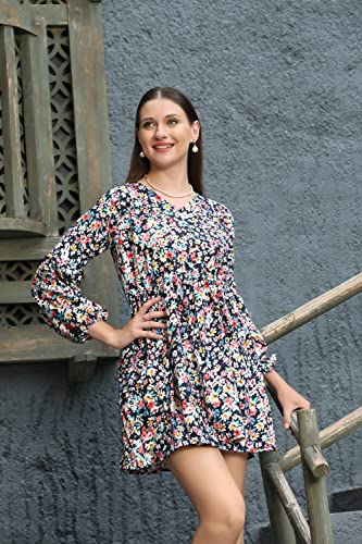 Image of DHRUVI Trendz Women Knee-Length Dress | One Piece Dress for Women | Dresses for Women | Trendi Dress for Women | Dress