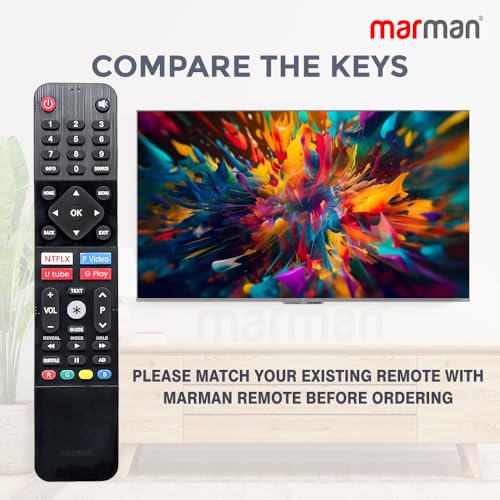 Image of marman Compatible with Motorola Tv Remote Control Original for Smart 4K QLED UHD OLED TV Without Voice Command and Google Assistant with Streaming App's- No Programming is Required