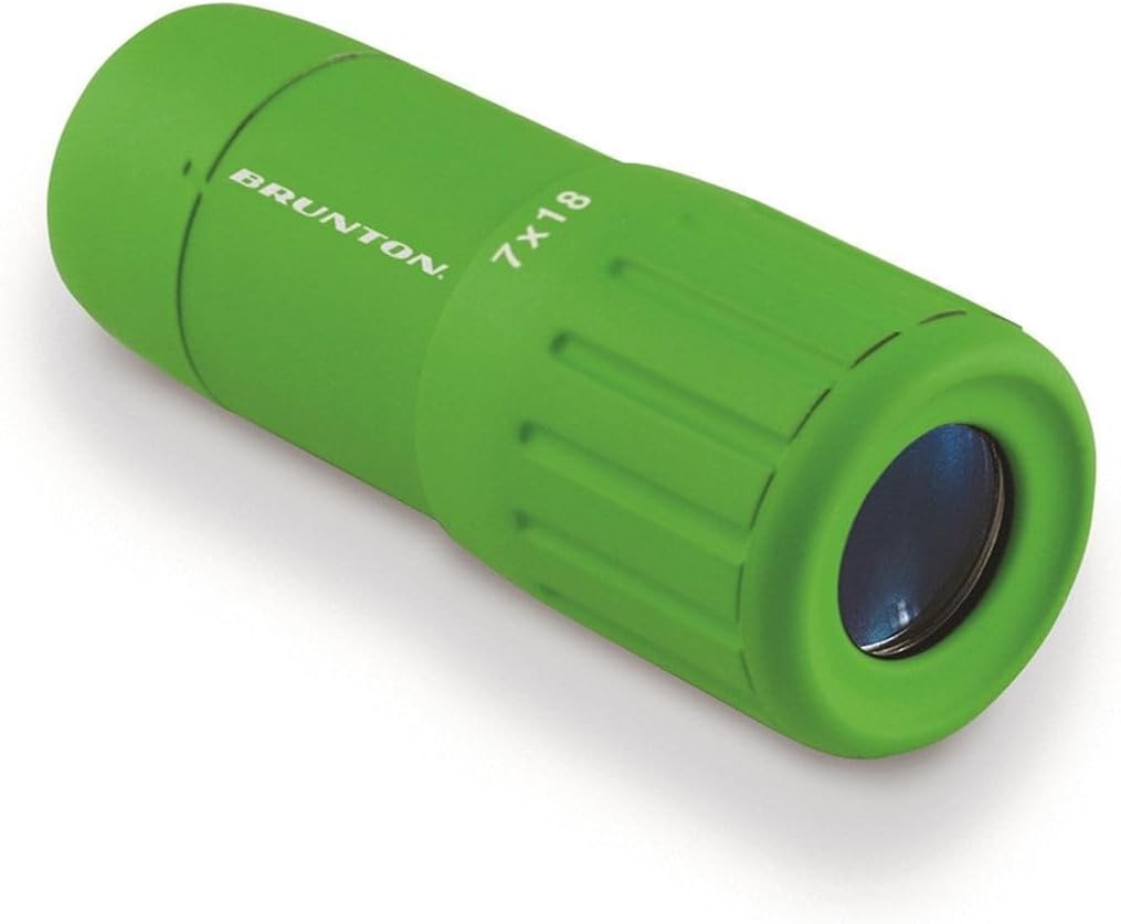 Brunton Echo Pocket Scope 7x18 Monocular – Ultra-Compact EDC Optic with BaK-4 Prisms, Multi-Coated Glass, and 13-Inch Close Focus Macro Capability – Green