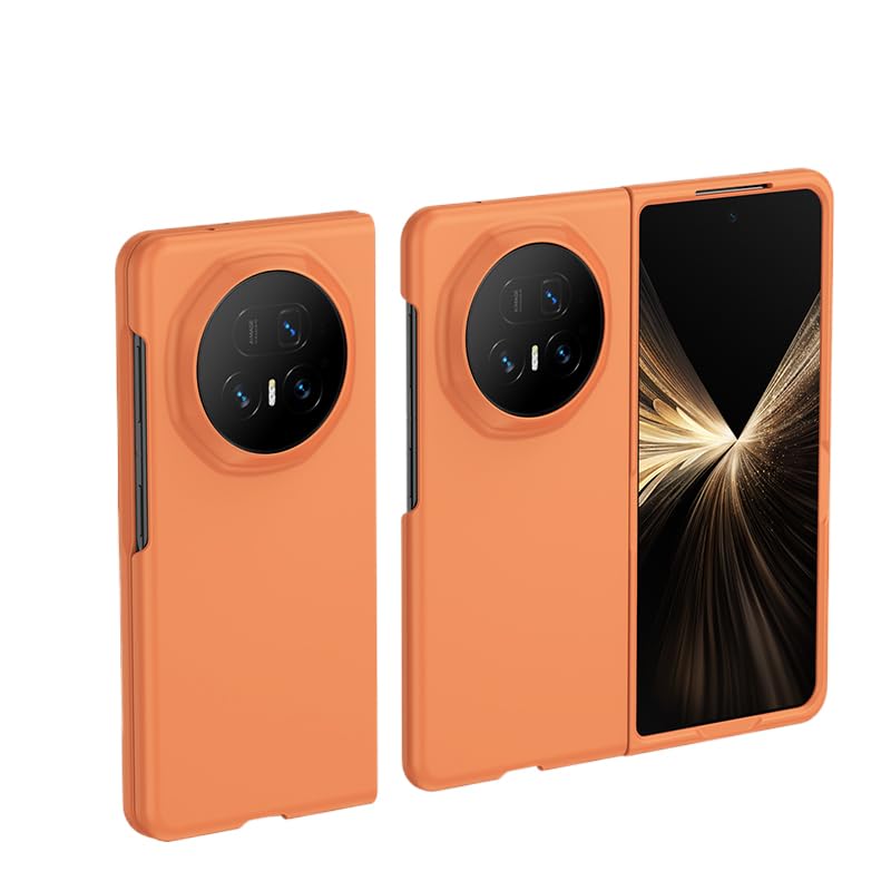 Coque Honor Magic V5 rigide en polycarbonate premium orange au design épuré