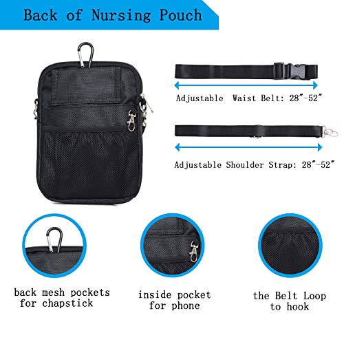 Krankenschwester Gürteltasche, Schwesterntasche, Utility Krankenschwester Tasche für Arbeit, Fit für Krankenschwester, RN, Vet-(nur Tasche)-Schwarz