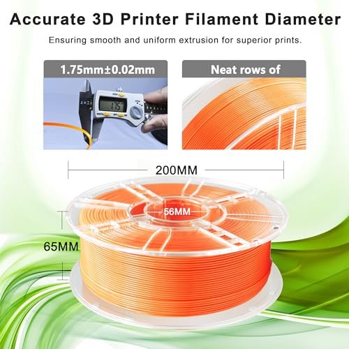 Image of iBOSS PETG 3D Printer Filament 1.75 mm Orange 1KG (2.2lbs) Spool 3D Printing Filament, Dimensional Accuracy + /- 0.02 mm, Neatly Wound 3D Filament Fit Most FDM 3D Printers (PETG Orange)