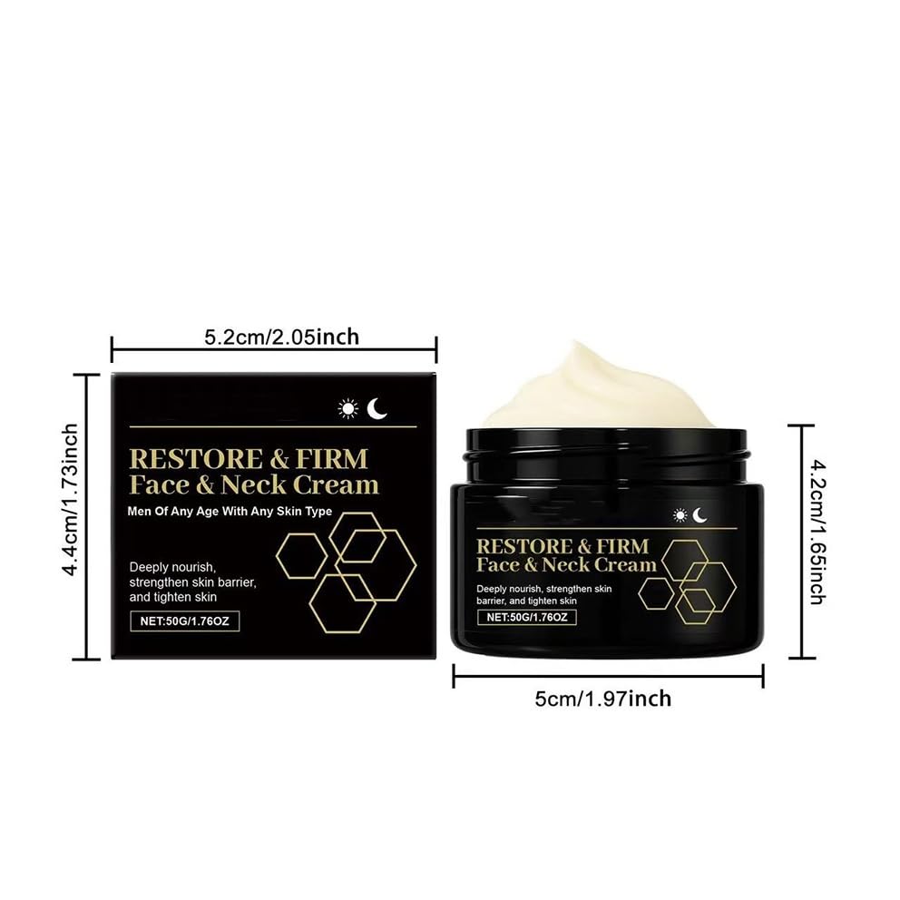 Miniatura 8 de Crema facial y cuello para hombres  Hidratante y reafirmante para hombres, reparación día y noche, crema antienvejecimiento con niacinamida y