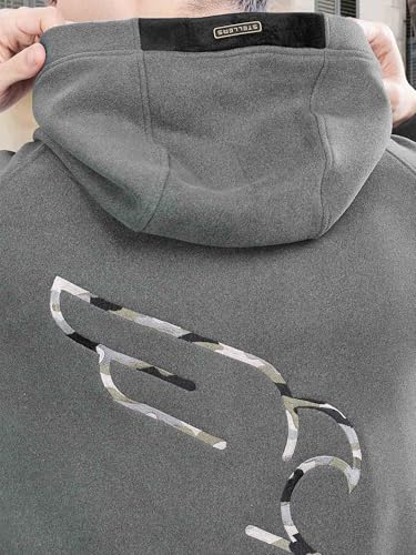 Image of STELLERS Men's Solid Zipper Fleece Hooded Sweatshirt | Regular Fit | Feather Touch Feel | Odour Resistant | Wrinkle Free | Quick Dry | Stretchable | Breathable | Sustainable | Anti-Static