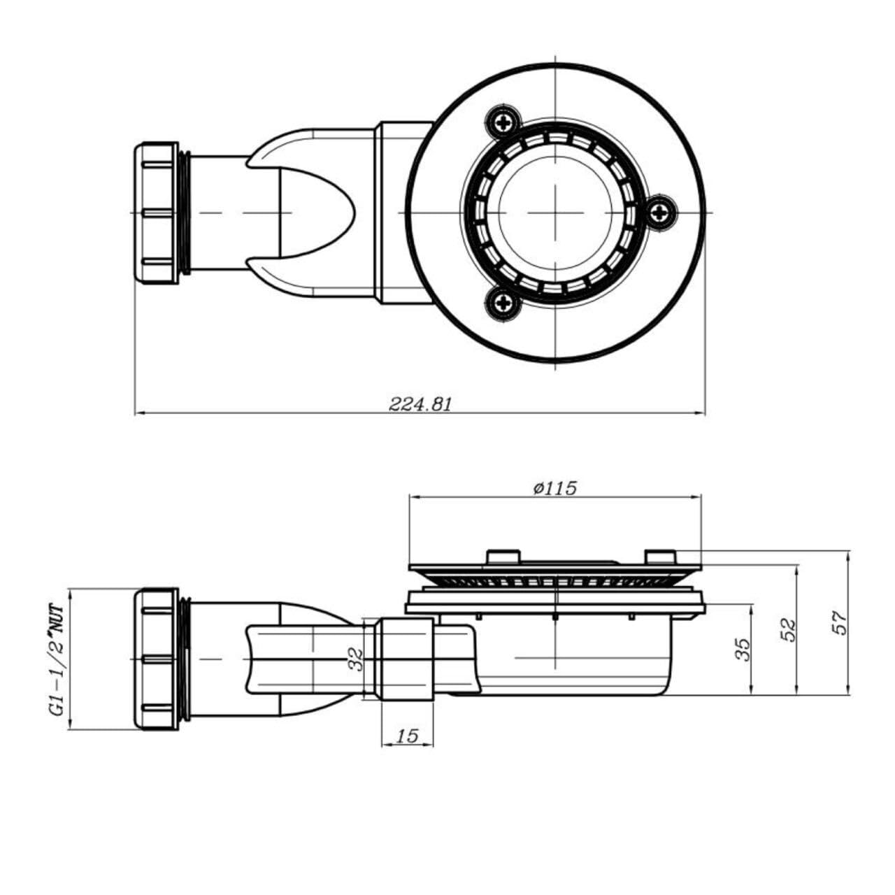 WITEN&NOCK SMC Duschwanne 140x100cm weiß Brausewanne Duschtasse extra flache Steinoptik Antirutsch inkl. Abdeckung und Ablaufgarnitur Ø90mm Siphon