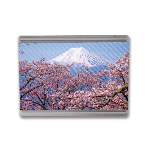 Image of MightySkins Carbon Fiber Skin Compatible with Microsoft Surface Laptop Go 3 (2023) Full Wrap Kit - Fuji | Protective, Durable Textured Carbon Fiber Finish | Made in The USA