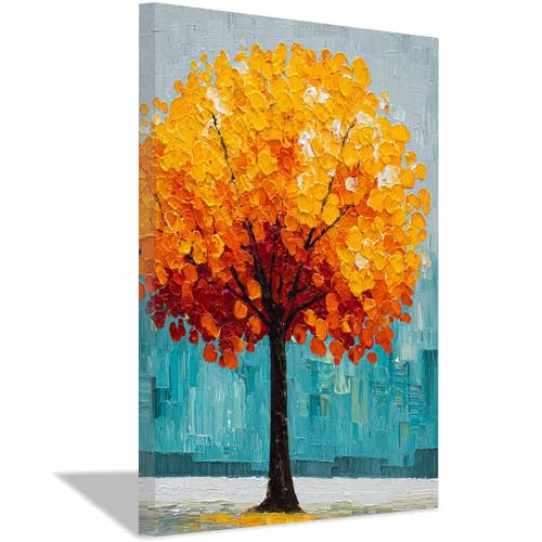 DMZPKZB Moderno Cuadros Arbol De La Vida Árbol nebulosa de fantasía Murals,Naturaleza Cuadros Decoracion，Grande DecoracióN Pared，Para Salon,Dormitorio,BañO,Comedor（Multicolor-60x90cm Enmarcado