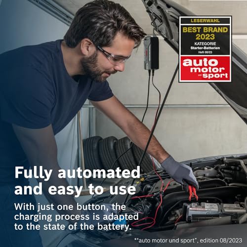 Image of Bosch C7 Intelligent and Automatic Battery Charger (12V-24V /7A) with AU Style Plug for Lead-Acid, Wet, Gel, EFB and AGM Batteries Used in Various Vehicles