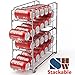 Simple Houseware Stackable Front Loading Beverage Can Dispenser Rack, Chrome - 2 Pack
