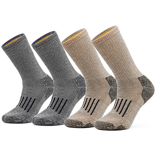 SOX TOWN Men's Merino Wool Moisture Wicking Outdoor Hiking Thermal for Winter Heavy