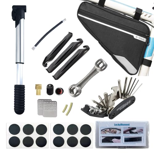 LuckyMoment Bike Repair Kit,Mini Bicycle Pump...