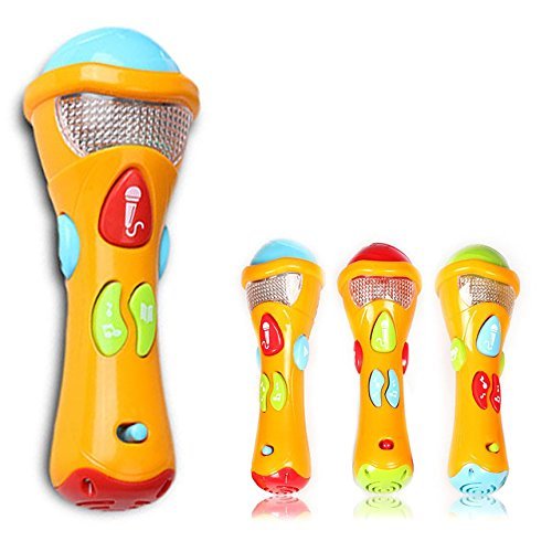 Cisixin Música de juguete para Niños - Microphone Juguetes Karaoke grabable, Micrófono Canta y Aprende Grabación