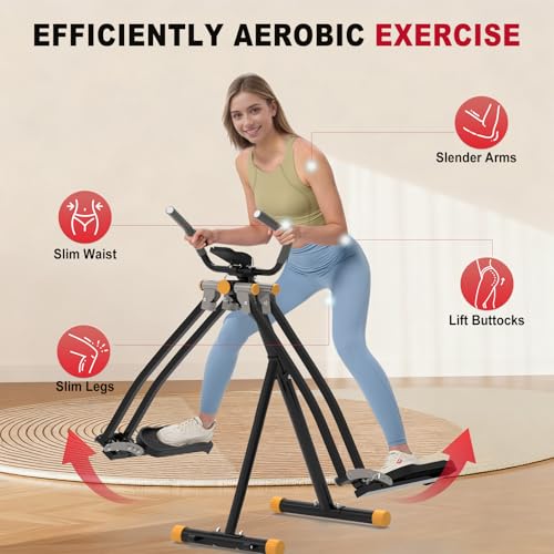Image of HOTWAVE Space Walker Exercise Machine - Air Walker Elliptical Trainer for Home Use, with Foldable Design for an Aerobic Stepper and Cross Trainer Glider Exercise Machine for Men and Women