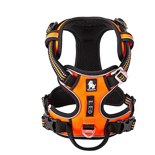 WINHYEPET True Love No Pull Dog Harness Extra Reflective Pet Harness for Small Medium Large Dogs Adjustbale for Running Walking Padded Soft Mesh Vest Easy Control TLH56512(Orange,XS) — image 1